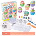 thumbnail image 2 of A Childrens Cake Plaster Painting Kit Diy Decorating Craft Set Creative Art Activity, 2 of 3