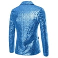 thumbnail image 3 of Sky Light Blue Jackets for Man Fall Winter Work Office Formal Date Night Evening Dressy Cocktail Sequin Sparkly Glitter Basic Jackets Blazer Outfits Mens Button Up 2025 S, 3 of 3