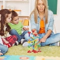 thumbnail image 2 of Colorful Ball Run Slide Building Blocks Construction Set 50 Pcs With 15 Balls Marble Tower Track Educational Stem Toy For Kids, 2 of 7