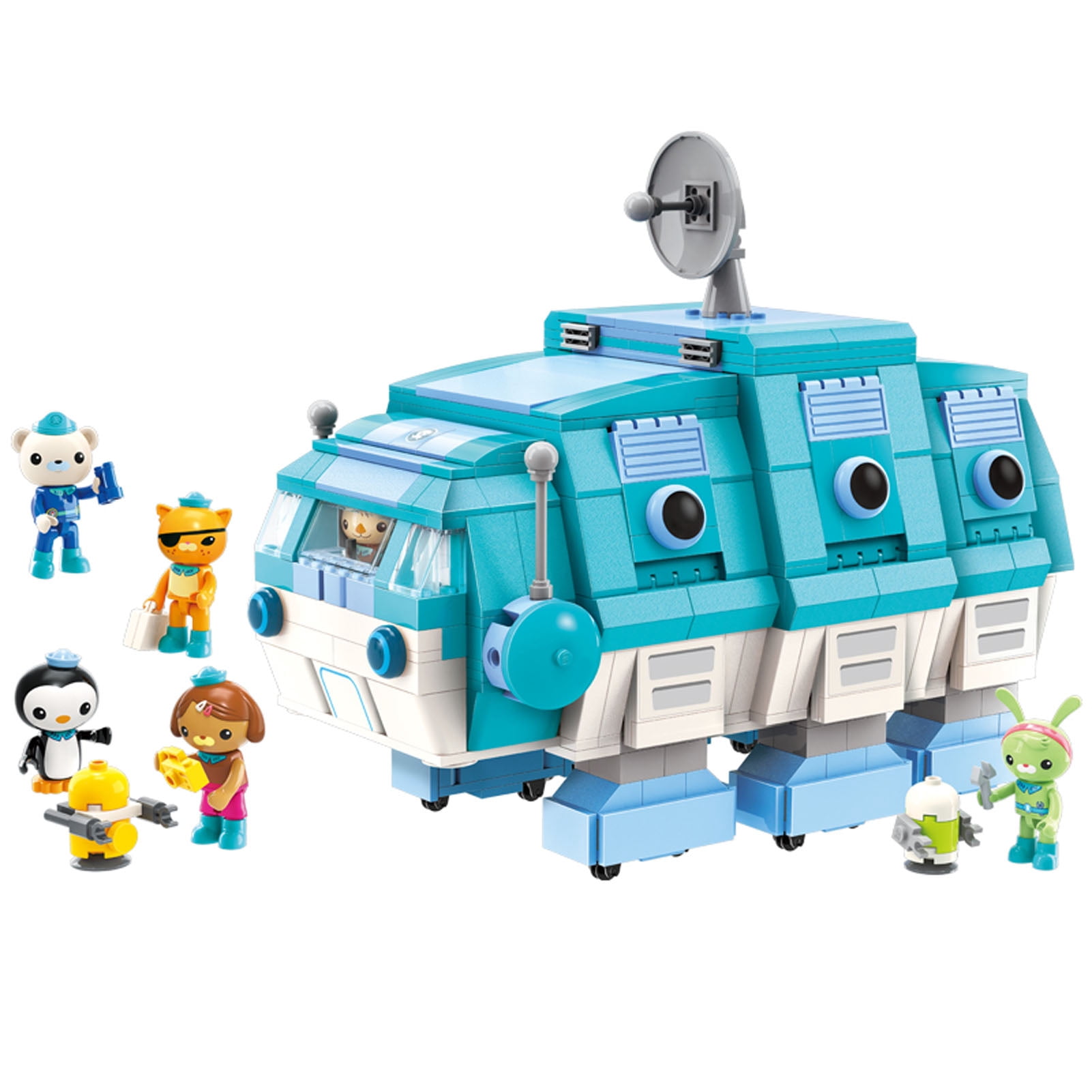for Age 8+ Octonauts Building Block GUP-I Water Bear Vehicle & Barnacles Kwazii Shellington Tweak Dashi Peso 766pcs Building Brick Set-Without Original Box