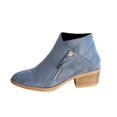 thumbnail image 1 of jsaierl Women's Casual Booties Fall Fashion Solid Color Short Boots Mid Heel Pointed Side Zip Ankle Boot, 1 of 4