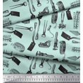 thumbnail image 2 of Soimoi Green Poly Georgette Fabric Gardening Tools & Hardware Print Sewing Fabric Yard 42 Inch Wide, 2 of 5