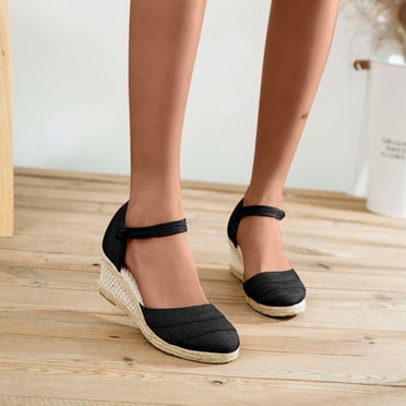 Mefallenssiah Summer Ladies Shoes Platform Wedge Heel Closed toe Sandals Casual Women'S Sandals