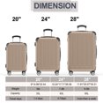thumbnail image 3 of Sunbee Ensemble de Bagages 3 Pcs : Valise Rigide Légère avec Serrure TSA et Roulettes Multidirectionnelles, Couleur Champagne, 3 of 8