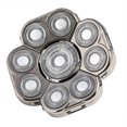 thumbnail image 3 of Têtes de Rechange pour Rasoirs Électriques pour Hommes Tête à 9 Lames Remplaçable Alternée Flottante Lavable Rasoir Électrique Tête de Rasoir (Argent), 3 of 7