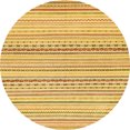 thumbnail image 1 of Ahgly Company Tapis Rond Abstrait Jaune Audacieux pour Intérieur, 5 Pieds Rond, 1 of 6