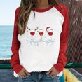 thumbnail image 2 of XZNGL Casual Tops for Women Womens Spring Patchwork Christmas Printed Long Sleeves Round Neck Casual Tee Tops Christmas Tops for Women Spring Tops for Women Long Sleeves for Women, 2 of 8