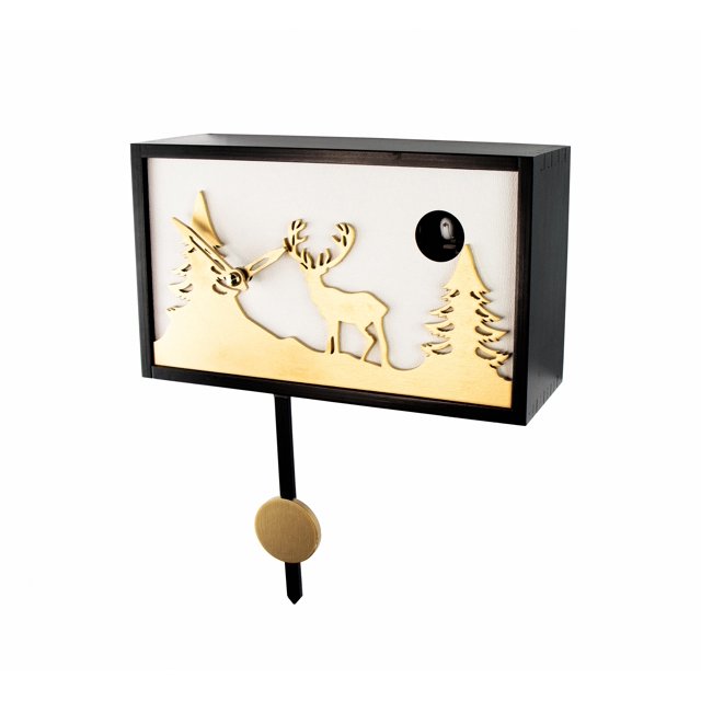 KuckuFrame Quartz Cuckoo Clock Wall Clock and Table Clock with Music