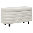 thumbnail image 1 of Bouclair Fabric Ottoman with Storage, 1 of 7