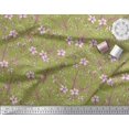 thumbnail image 2 of Feuilles de Voile de Coton Pomme & Azalée Tissu Imprimé Floral par la Cour 56 Pouces de Large, 2 of 3