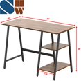 thumbnail image 4 of SHW Trestle Home Office Computer Desk, Walnut, 4 of 5