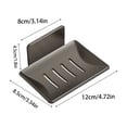 thumbnail image 3 of Stainless Steel Wall Mounted Soap Dish with Drainage Bathroom Kitchen Storage Rack, 3 of 8