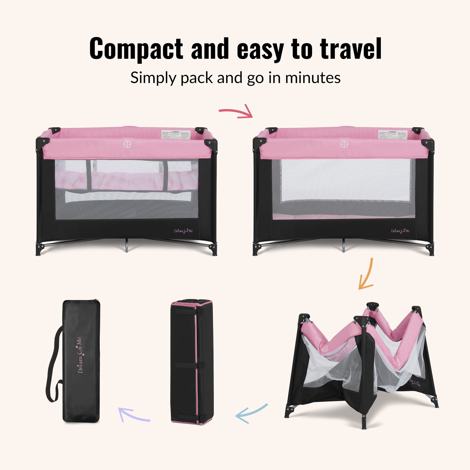 Dream On Me Zazzy Portable Play yard with Bassinet - Walmart.ca