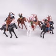 thumbnail image 3 of Esquirla Set of 8 Western Cowboy Figures Horse Riding Playset Indian Model Action Figures, 3 of 8