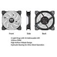 thumbnail image 3 of Thermaltake Riing Quad 120mm 16.8 Million RGB Color (Alexa, Razer Chroma) Software Enabled 4 Light Rings 54 Addressable LED 9 Blades Hydraulic Bearing Case/Radiator Fan CL-F088-PL12SW-B, 3 of 5