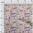 thumbnail image 2 of oneOone Polyester Spandex Dark Olive Green Fabric Writing Text Sewing Material Print Fabric By The Yard 56 Inch Wide, 2 of 4