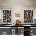 thumbnail image 5 of Halloween Kitchen Curtains Spooky Pumpkin Cartoon Kitchen Curtains Sets for Windows Halloween Window Valance 3 Piece Set for Kitchen Decorations, 5 of 5
