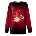 thumbnail image 5 of EGNMCR Chandail de Noël pour Femme à Col Rond Mode Décontractée à Manches Longues Chandail à Imprimé de Noël Hauts Blouse, 5 of 5