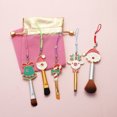 thumbnail image 3 of 5PCS Christmas Makeup Brush Set Cute Portable Mini Cosmetic Brush Makeup Tool, 3 of 6