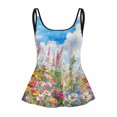 thumbnail image 4 of adviicd Swim Top Womens Tankini Swimsuits - Two Piece Tummy Control Bathing Suits High Neck Swimwear(Light Blue,M), 4 of 5