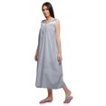 thumbnail image 4 of Moomaya Womens Lace Border Sleepwear For Ladies Button Placket Nightdress, 4 of 5
