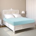 thumbnail image 2 of Bamboo Fitted Sheet Soft Silky Cooling Sheets with 16" Deep Pocket Light Blue Twin, 2 of 7