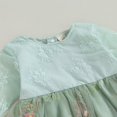 thumbnail image 3 of Fille Enfant en Bas Âge Robe d'Automne à Manches Longues Broderie Florale Dentelle Robe Enfants Robe en Tulle, 3 of 6