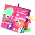 thumbnail image 4 of HILABEE Newborn Baby Cloth Soft Book Cartoon Animal Educational Crinkle Books Learning Sea Worl, 4 of 9