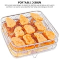 thumbnail image 5 of Air Fryer Basket Stainless Steel Air Fryer Accessories Air Fryer Racks Three Layer Stackable Dehydrator Racks Fit for 5.8QT COSORI Air Fryer and 7.5L-8L Square Air Fryer, 5 of 5