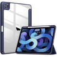 thumbnail image 1 of for iPad 10.9(2020), iPad 10 10.9 Inch Case with Transparent Shockproof Back Cover[Built-in Pencil Holder,Auto Sleep/Wake,Camera Protection]-Navy, 1 of 7