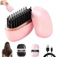 thumbnail image 1 of Nulira Mini Hair Straightener, 2-In-1 Cordless Hair Straightener & Styler, Mini Hot Comb, Fast Heating Hot, 3-Speed Temperature Control, for Travel Home (Pink), 1 of 8