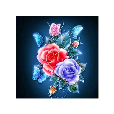5D Flower Resin Diamond Cross Stitch diamond needlework Diamond Crystal Embroidery Painting Room Decorative Resin Needlework Picture