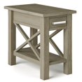 thumbnail image 1 of Simpli Home Kitchener Table d'Appoint Étroite en Bois Massif, Gris, 1 of 7