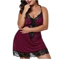 thumbnail image 1 of Pyjama Aguichant en Dentelle pour Femmes avec Bretelles, 1 of 4