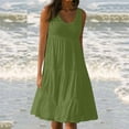 thumbnail image 4 of B91xZ Robes Grande Taille pour Femmes Mode Manches Bouffantes Robe Évasée à Volants Été Hiver Tenue de Plage Robes,AG TTG, 4 of 4