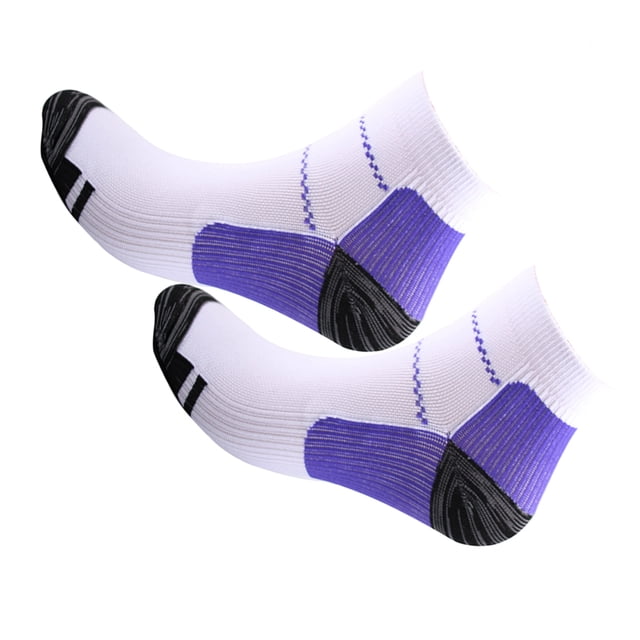 Wweixi 2piece Relieve Foot Fatigue Compression Socks For Greater Comfortable To Wear Ankles Socks purple L/XL 1Set
