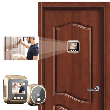 Cameland Visionneuse de Porte Numérique Écran Lcd 2.4 Pouces 720P Vision Nocturne Infrarouge Vue à 160 Degrés 4 Piles Aaa (Excluses)