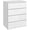 High Gloss White, variant on HOMCOM High Gloss Chest of Drawers 4 Drawer Dresser with Metal Runner White