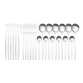 thumbnail image 1 of Amdohai 24Pcs Stainless Steel Dinnerware Set Kitchen Cutlery Set Knife Fork Spoon Flatware Tableware Minimalist Silverware, 1 of 8
