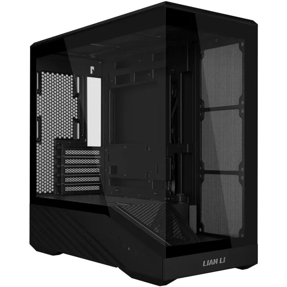 Lian Li VECTOR V100 MINI Micro Format Compact Étui PC, Verre Trempé Panoramique, Prise en Charge de la Connexion Backet Micro-ATX, GPUs 415 mm, Radiateur 360 mm, Ventilateurs 9 x 120 mm, Filtre à Poussière, RVB - Noir (V100MIX)
