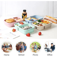 thumbnail image 5 of 4 Compartment Meal Prep Lunch Containers for Kids, 4 Pack Bento Lunch Box, Tupperware, Durable BPA Free Plastic Reusable Food Storage Containers with lid, Microwave/Dishwasher/Freezer Safe, 5 of 5