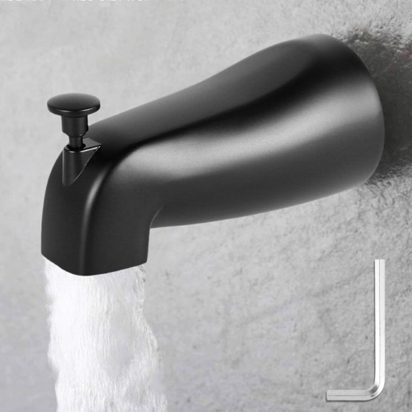 QJUHUNG Zinc Alloy Black Bathtub Faucet