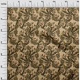 thumbnail image 3 of oneOone Tissu Cambric Coton Brun Fauve Matériel de Robe Tropical Tissu Imprimé Tissu au Mètre 42 Pouces de Large, 3 of 5
