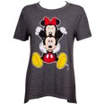 thumbnail image 2 of Mickey and Minnie Juniors Fitted Grey T-Shirt-Large, 2 of 3