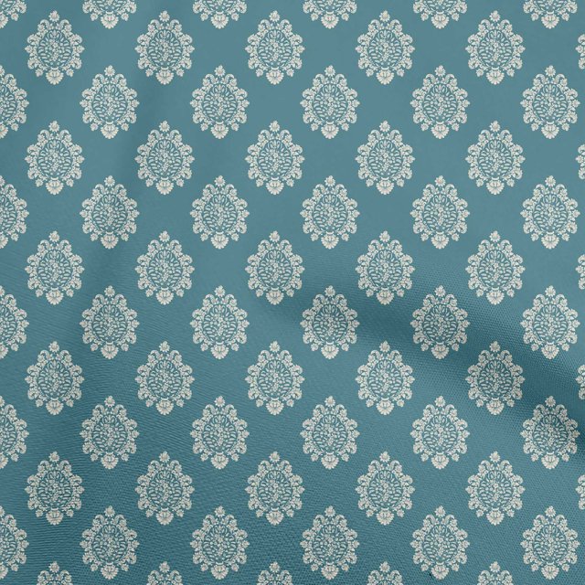 oneOone Polyester Spandex Dark Teal Green Fabric Block Craft Projects Decor Fabric Printed By The Yard 56 Inch Wide