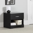 thumbnail image 1 of South Shore Step One 1-Drawer Nightstand - End Table with Storage for Adult, in Pure Black, 1 of 12