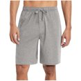 thumbnail image 1 of yoeyez Mens Athletic Shorts 7 Inch Inseam,Men's Solid Color Elastic Waist Button Shorts Casual Beach Shorts Summer Shorts Breathable Daily Basic Pants With Pockets Gray,3XL, 1 of 6