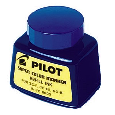 Pilot SCRF-BE Bouteille d'Encre pour Marqueur Super Couleur Bleu (Lot de 1)