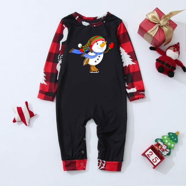 Pyjamas de Noël Assortis pour Femmes Ensembles de Pyjamas de Vacances pour la Famille