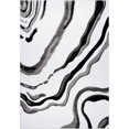 thumbnail image 1 of Ladole Rugs Calvin Blanc Noir Abstrait Tapis en Polypropylène pour Aire, 1 of 6